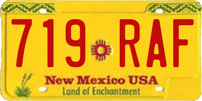 NM license plate 719RAF