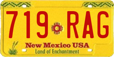 NM license plate 719RAG