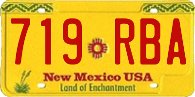 NM license plate 719RBA