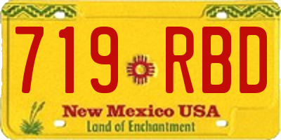 NM license plate 719RBD