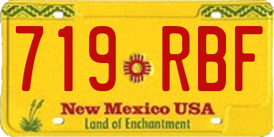 NM license plate 719RBF