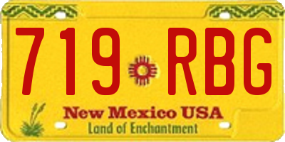 NM license plate 719RBG