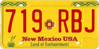 NM license plate 719RBJ