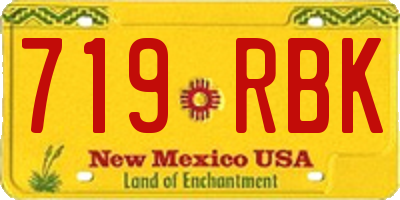 NM license plate 719RBK