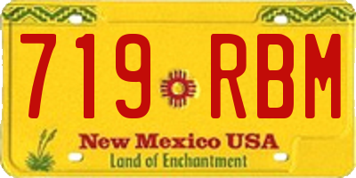 NM license plate 719RBM