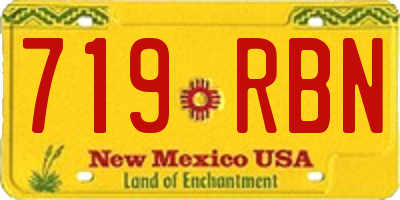 NM license plate 719RBN