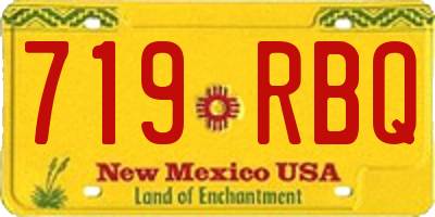 NM license plate 719RBQ