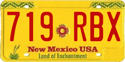NM license plate 719RBX