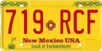 NM license plate 719RCF