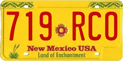 NM license plate 719RCO