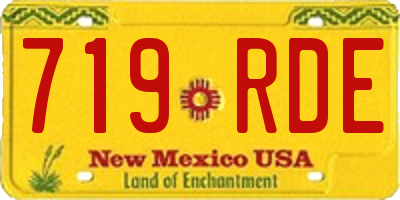 NM license plate 719RDE