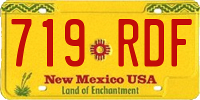 NM license plate 719RDF