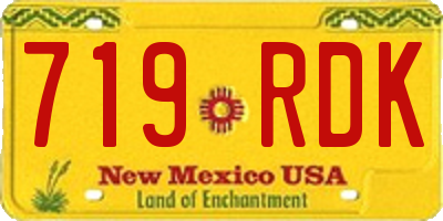 NM license plate 719RDK