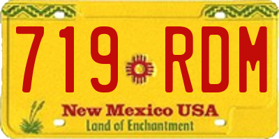 NM license plate 719RDM