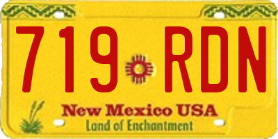 NM license plate 719RDN