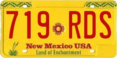NM license plate 719RDS