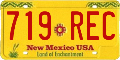NM license plate 719REC