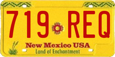 NM license plate 719REQ