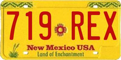 NM license plate 719REX