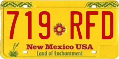 NM license plate 719RFD