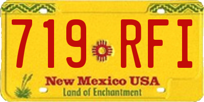 NM license plate 719RFI