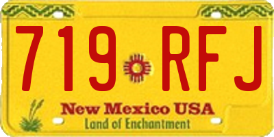 NM license plate 719RFJ