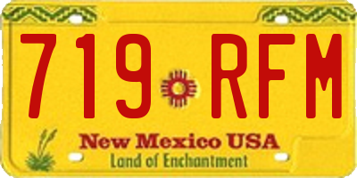 NM license plate 719RFM