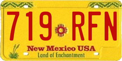 NM license plate 719RFN