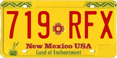 NM license plate 719RFX