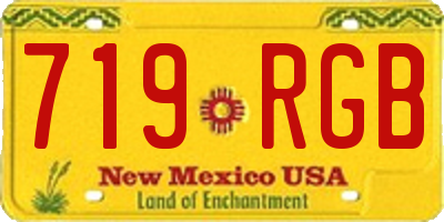 NM license plate 719RGB