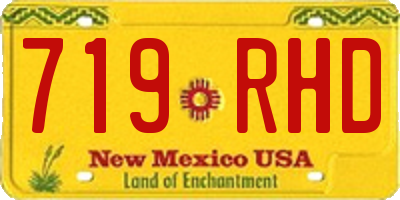 NM license plate 719RHD