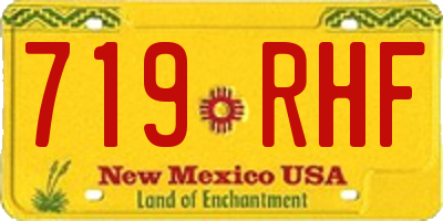 NM license plate 719RHF