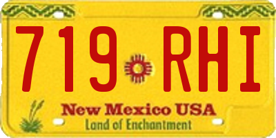 NM license plate 719RHI