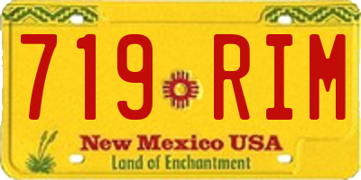 NM license plate 719RIM