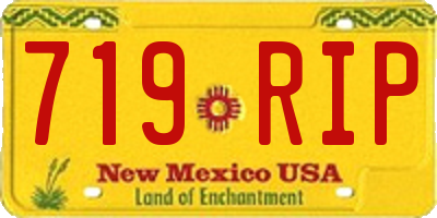NM license plate 719RIP