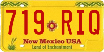 NM license plate 719RIQ