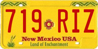 NM license plate 719RIZ