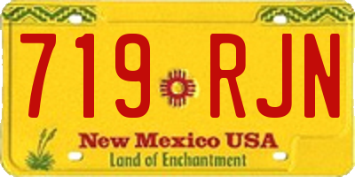 NM license plate 719RJN