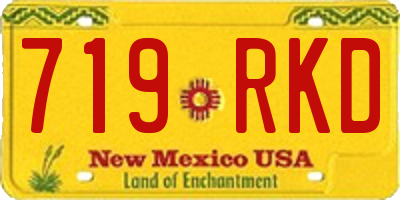 NM license plate 719RKD