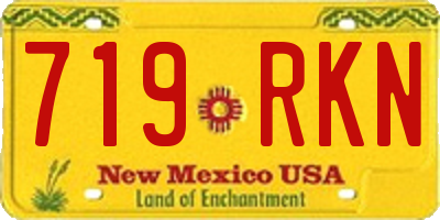 NM license plate 719RKN