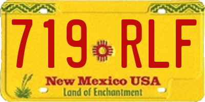 NM license plate 719RLF