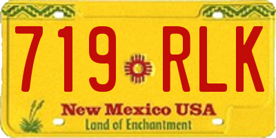 NM license plate 719RLK