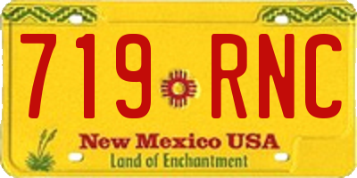 NM license plate 719RNC