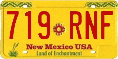 NM license plate 719RNF