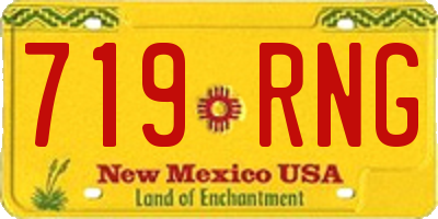 NM license plate 719RNG