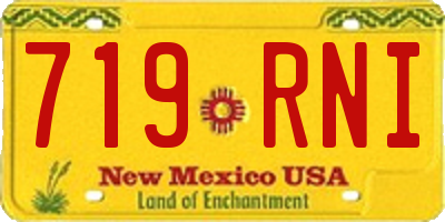NM license plate 719RNI