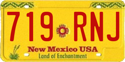 NM license plate 719RNJ