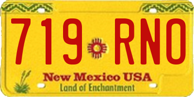 NM license plate 719RNO