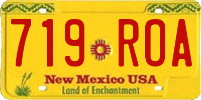NM license plate 719ROA