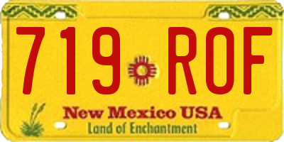 NM license plate 719ROF